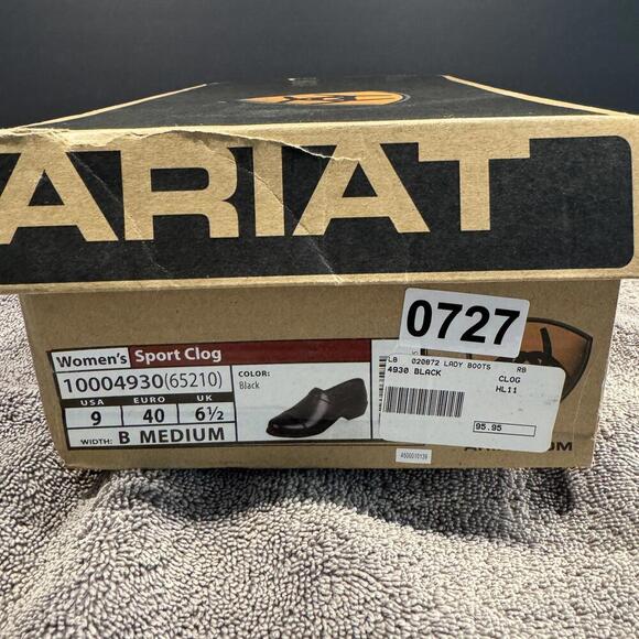 Ariat Women's Black Sport Clog Sz 9 NIB - Picture 7 of 7